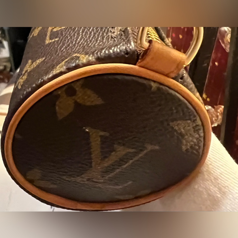 Louis Vuitton Brown Monogram Mini Papillon Shoulder Bag w LV dust bag and COA - Picture 12 of 16